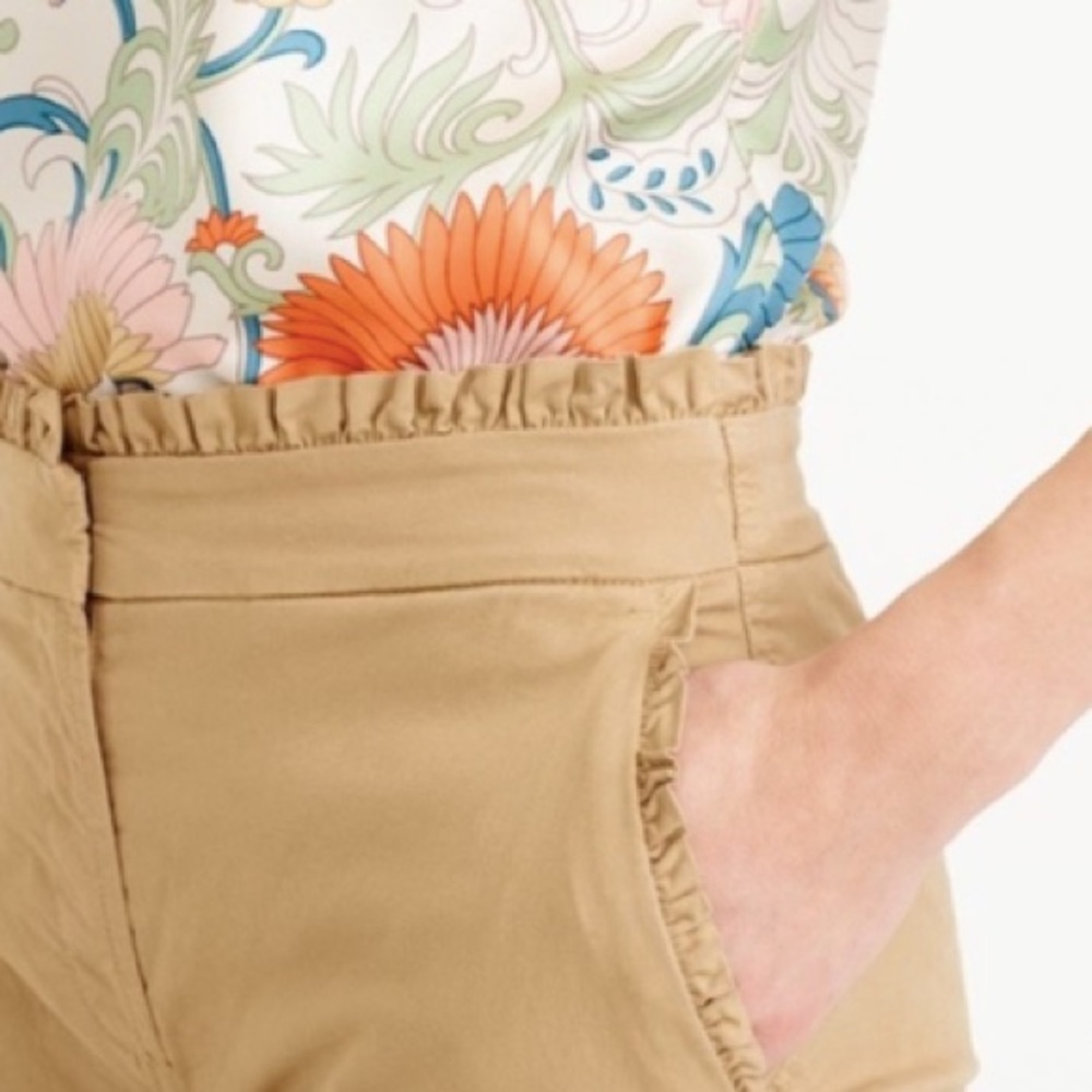 J Crew Cropped Ruffle Chino 00